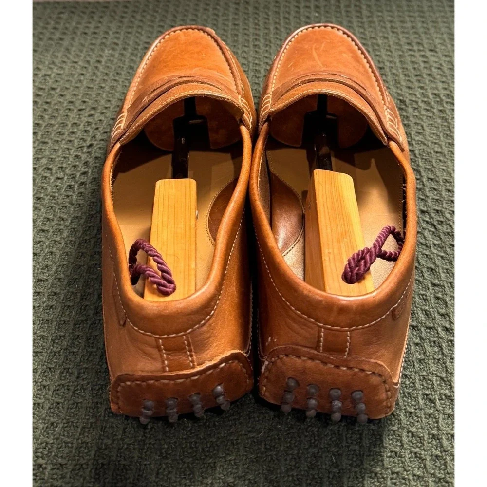 Cole Haan Grant Canoe Penny Loafers Mens 9M British Tan Leather Mocs C12134